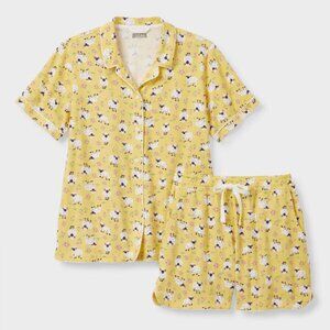 Duluth Trading Co Women's Cotton Knit Printmaker Pajama Set Size M
